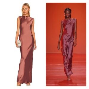 RUMER x FREE PEOPLE Kimberly Sleeveless Sheath Maxi Dress Mocha Brown Small NWT